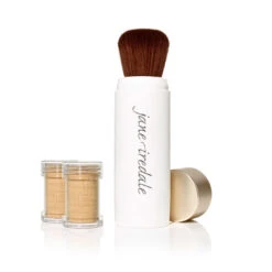 Jane Iredale Amazing Base Refillable Brush + 2 Refills -Cosmetic Care Store Jane Iredale Amazing Base Refillable Brush 2 refills Golden Glow