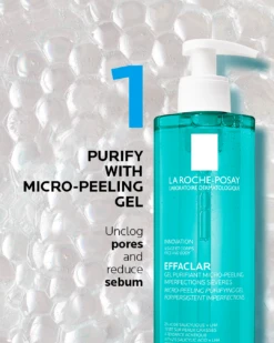 La Roche-Posay Effaclar Deep Purifying Micro-Peeling Gel 400ml -Cosmetic Care Store lrp always on toleriane effaclar post screen2 october 2021